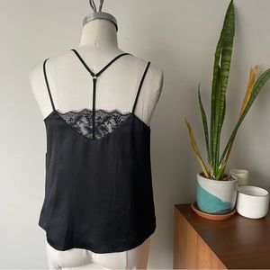 V110 SKIES ARE BLUE Silky Lace Camisole Tank